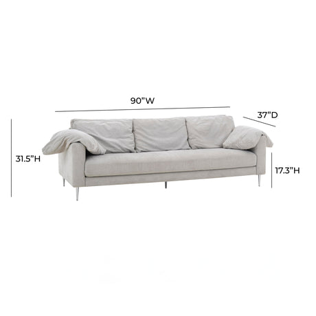 Vari Textured Velvet Lounge Sofa by TOV Furniture at Eve Furniture