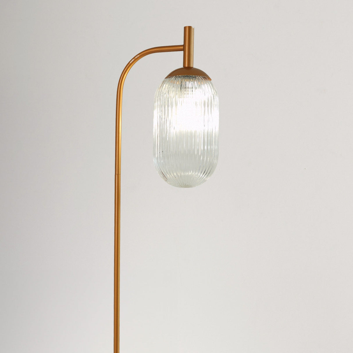 Vela Floor Lamp Bronze and Clear by Ashcroft Imports at Eve Furniture