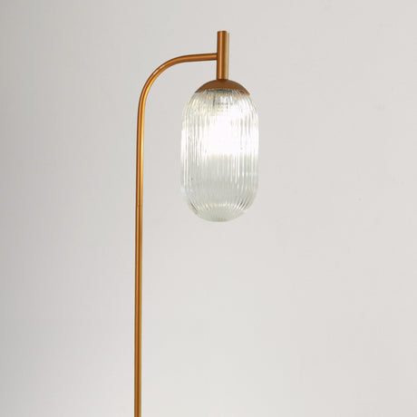 Vela Floor Lamp Bronze and Clear by Ashcroft Imports at Eve Furniture
