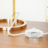 Velvet Globe Table Lamp White Opal Glass with Dimmer Switch Inline by Ashcroft Imports at Eve Furniture