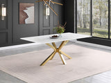 Venera White Rectangular 79-inch Faux Marble Dining Table by Coaster at Eve Furniture