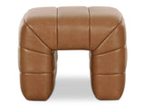 Verity Tan Leather Stool by Moe's Home at Eve Furniture