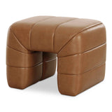 Verity Tan Leather Stool by Moe's Home at Eve Furniture