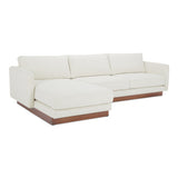 Vernon White Left Sectional by Moe's Home at Eve Furniture
