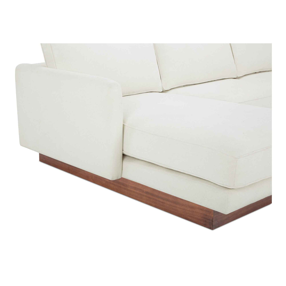 Vernon White Left Sectional by Moe's Home at Eve Furniture
