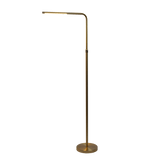 Verve Brassed Gold Floor Lamp with On/Off Switch Adjustable Led Round Base by Ashcroft Imports at Eve Furniture