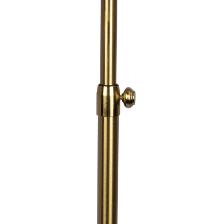 Verve Brassed Gold Floor Lamp with On/Off Switch Adjustable Led Round Base by Ashcroft Imports at Eve Furniture
