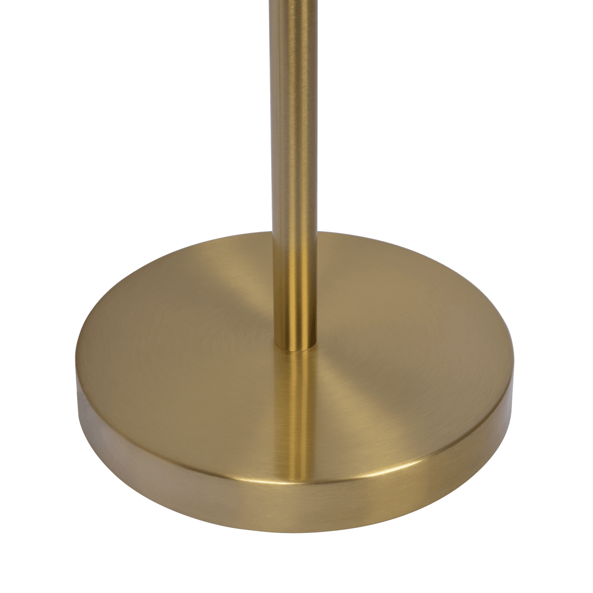 Verve Brassed Gold Floor Lamp with On/Off Switch Adjustable Led Round Base by Ashcroft Imports at Eve Furniture