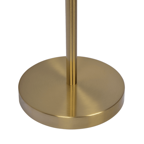 Verve Brassed Gold Floor Lamp with On/Off Switch Adjustable Led Round Base by Ashcroft Imports at Eve Furniture