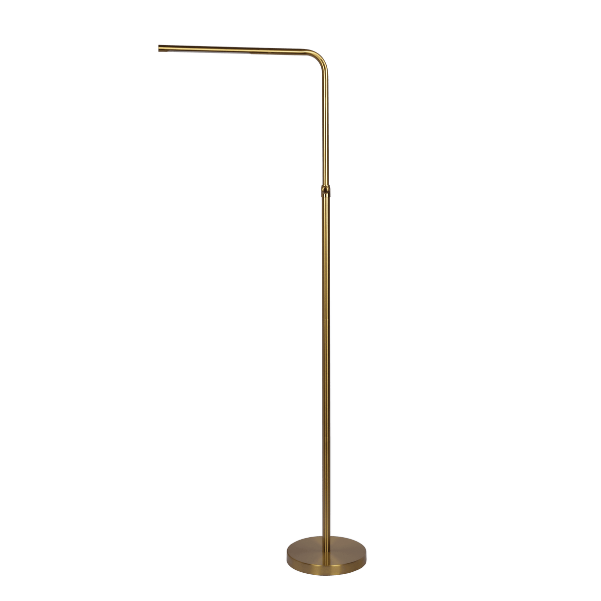 Verve Brassed Gold Floor Lamp with On/Off Switch Adjustable Led Round Base by Ashcroft Imports at Eve Furniture
