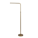 Verve Brassed Gold Floor Lamp with On/Off Switch Adjustable Led Round Base by Ashcroft Imports at Eve Furniture