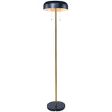 Vesper Floor lamp with Black outer and White inner by Ashcroft Imports at Eve Furniture