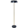 Vesper Floor lamp with Black outer and White inner by Ashcroft Imports at Eve Furniture