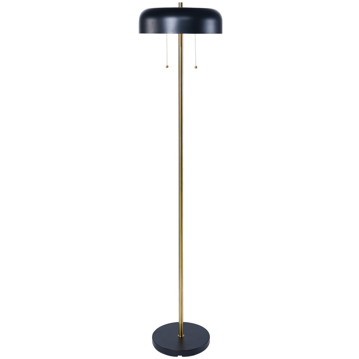 Vesper Floor lamp with Black outer and White inner by Ashcroft Imports at Eve Furniture