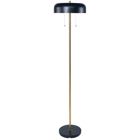 Vesper Floor lamp with Black outer and White inner by Ashcroft Imports at Eve Furniture