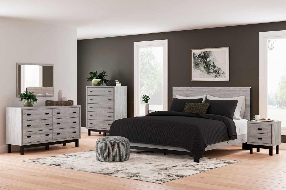 Vessalli Gray Panel Bedroom Set by Ashley at Eve Furniture