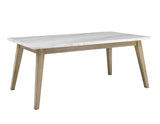 Vida 72″ White Marble Top Dining Table by Steve Silver at Eve Furniture