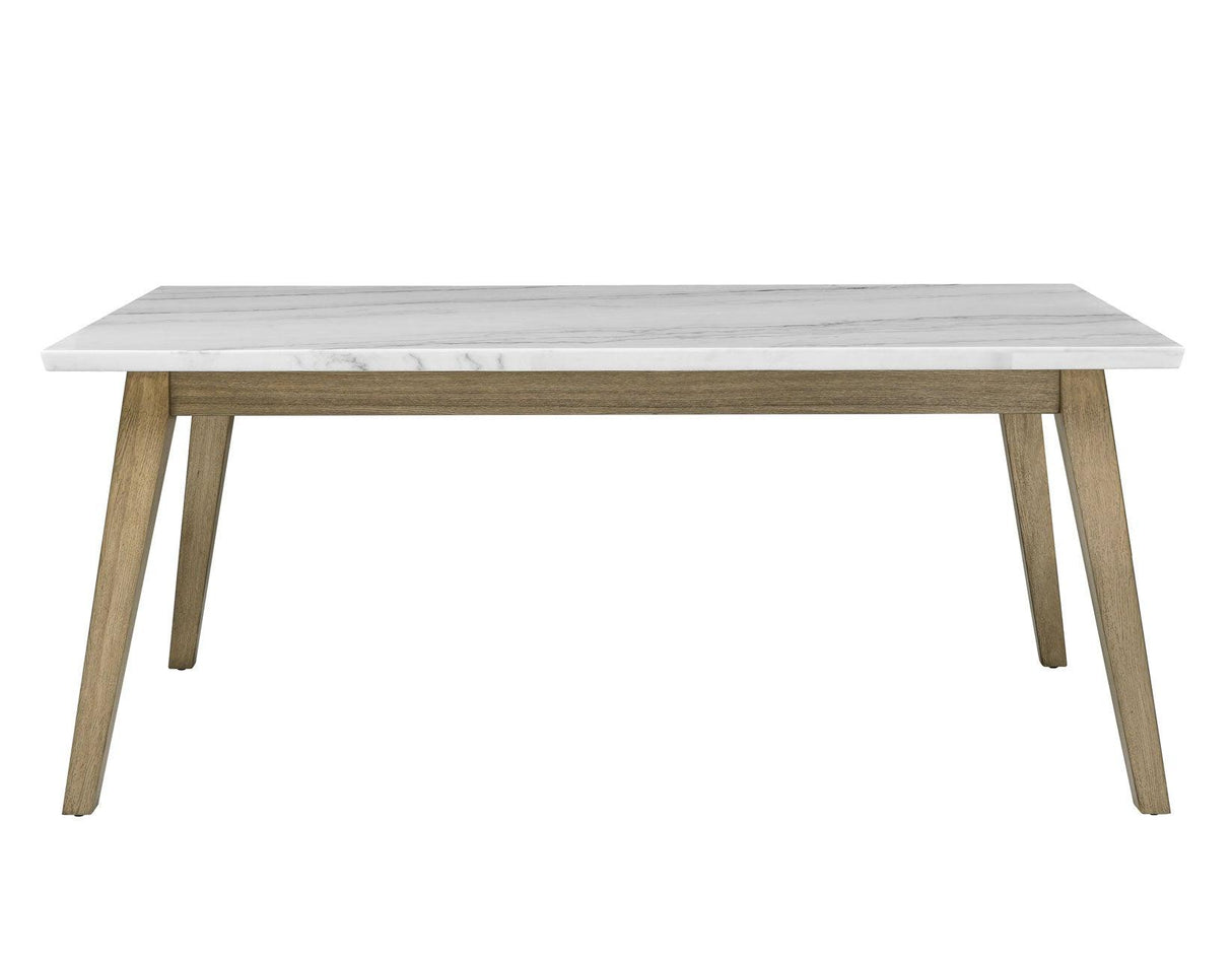 Vida 72″ White Marble Top Dining Table by Steve Silver at Eve Furniture