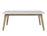 Vida 72″ White Marble Top Dining Table by Steve Silver at Eve Furniture