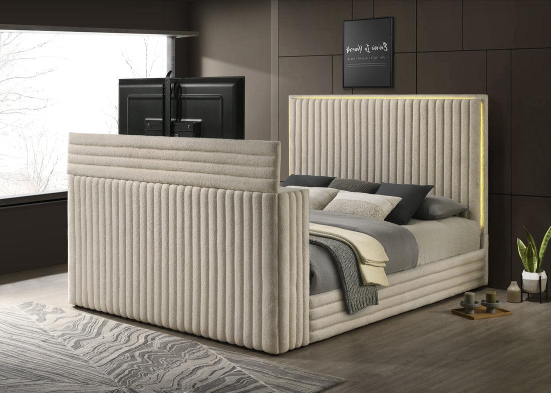 Villa White Queen Platform Bed by Happy Homes at Eve Furniture