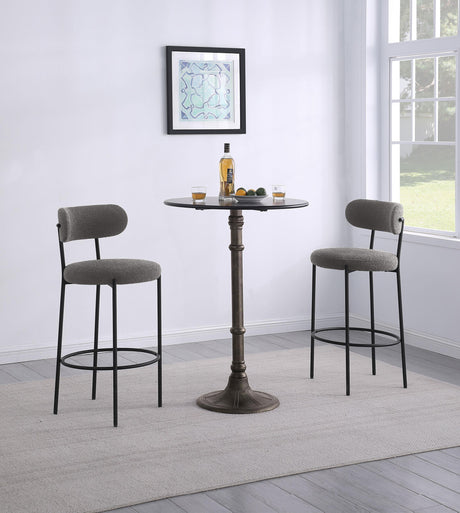 Viola Black Boucle Upholstered Bar Stool, Set of 2 by Coaster at Eve Furniture