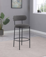 Viola Black Boucle Upholstered Bar Stool, Set of 2 by Coaster at Eve Furniture