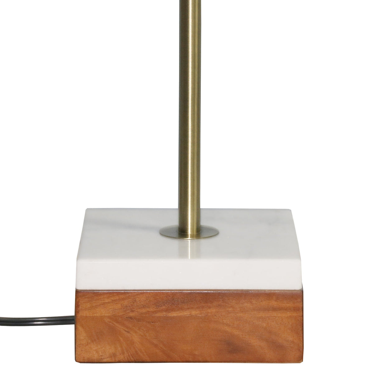 Viora Marble Base Floor Lamp - Dark Brown and White by Ashcroft Imports at Eve Furniture