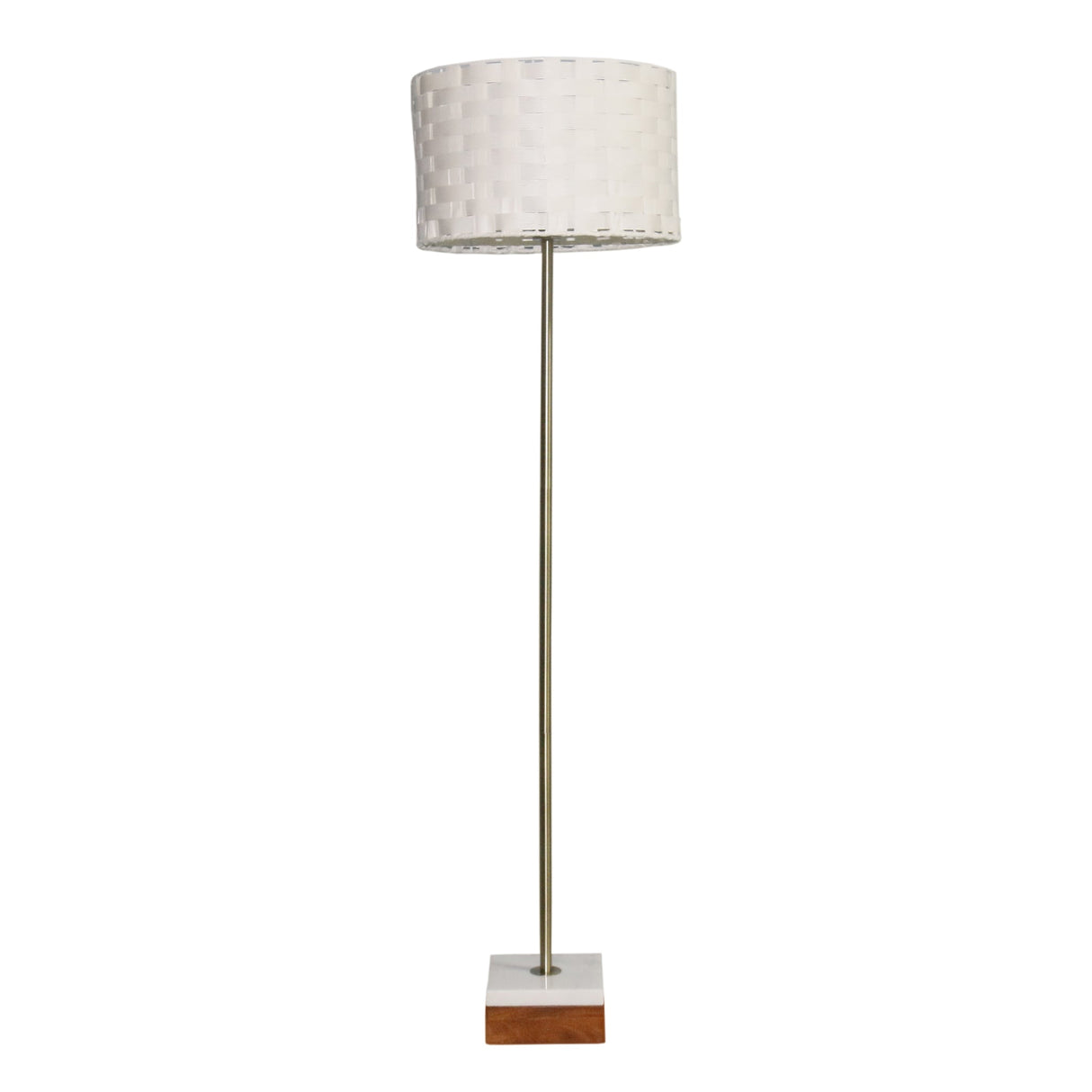 Viora Marble Base Floor Lamp - Dark Brown and White by Ashcroft Imports at Eve Furniture