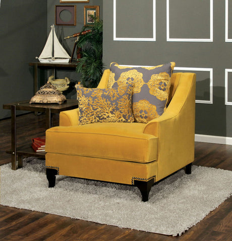 Viscontti Gold/Gray Chair by Furniture of America at Eve Furniture