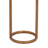 Vivid Brass Ring Base Floor Lamp with Large White Drum Shade by Ashcroft Imports at Eve Furniture