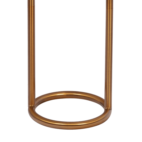 Vivid Brass Ring Base Floor Lamp with Large White Drum Shade by Ashcroft Imports at Eve Furniture