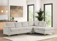 Vogue Cream Velvet Right Arm Facing (RAF) Sectional by Happy Homes at Eve Furniture