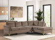 Vogue Latte Velvet Right Arm Facing (RAF) Sectional by Happy Homes at Eve Furniture
