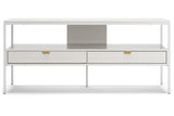 Deznee White 60" TV Stand