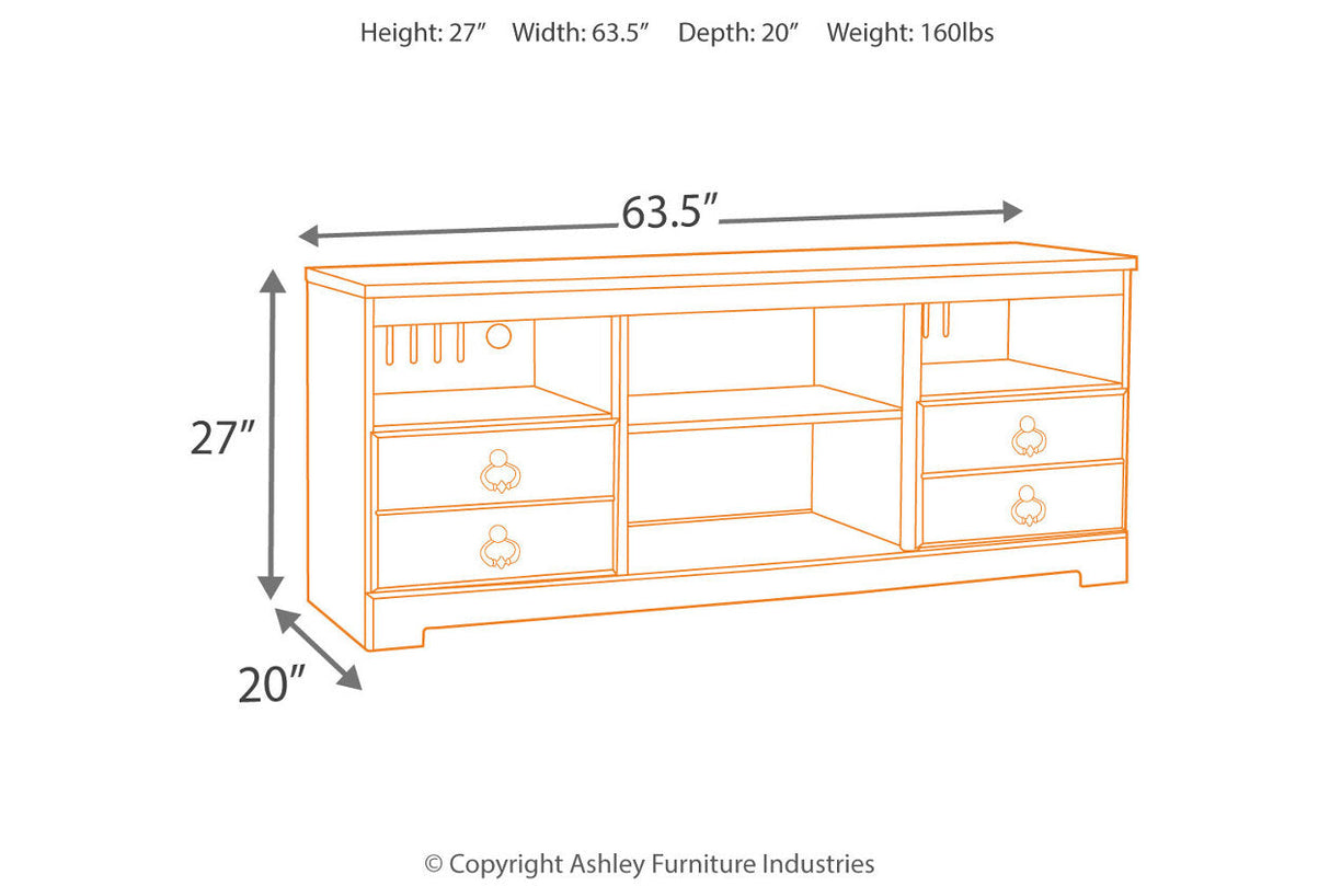 Willowton Whitewash 3-Piece Entertainment Center