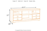 Willowton Whitewash 3-Piece Entertainment Center