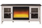 Dorrinson Two-tone 60" TV Stand with Electric Fireplace