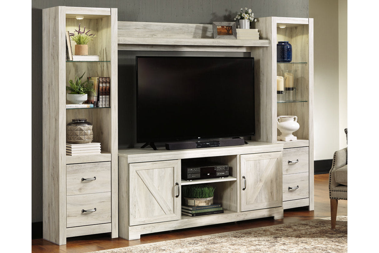 Bellaby Whitewash 4-Piece Entertainment Center