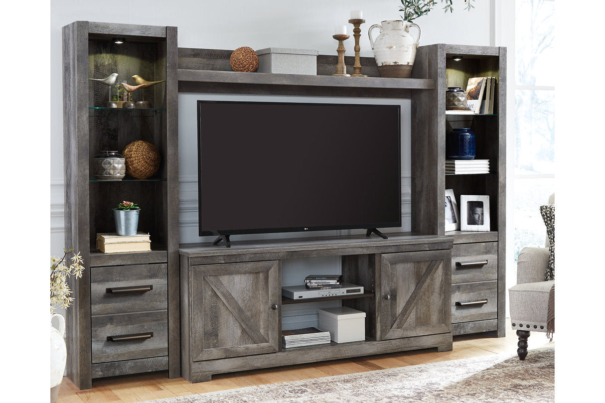 Wynnlow Gray 4-Piece Entertainment Center