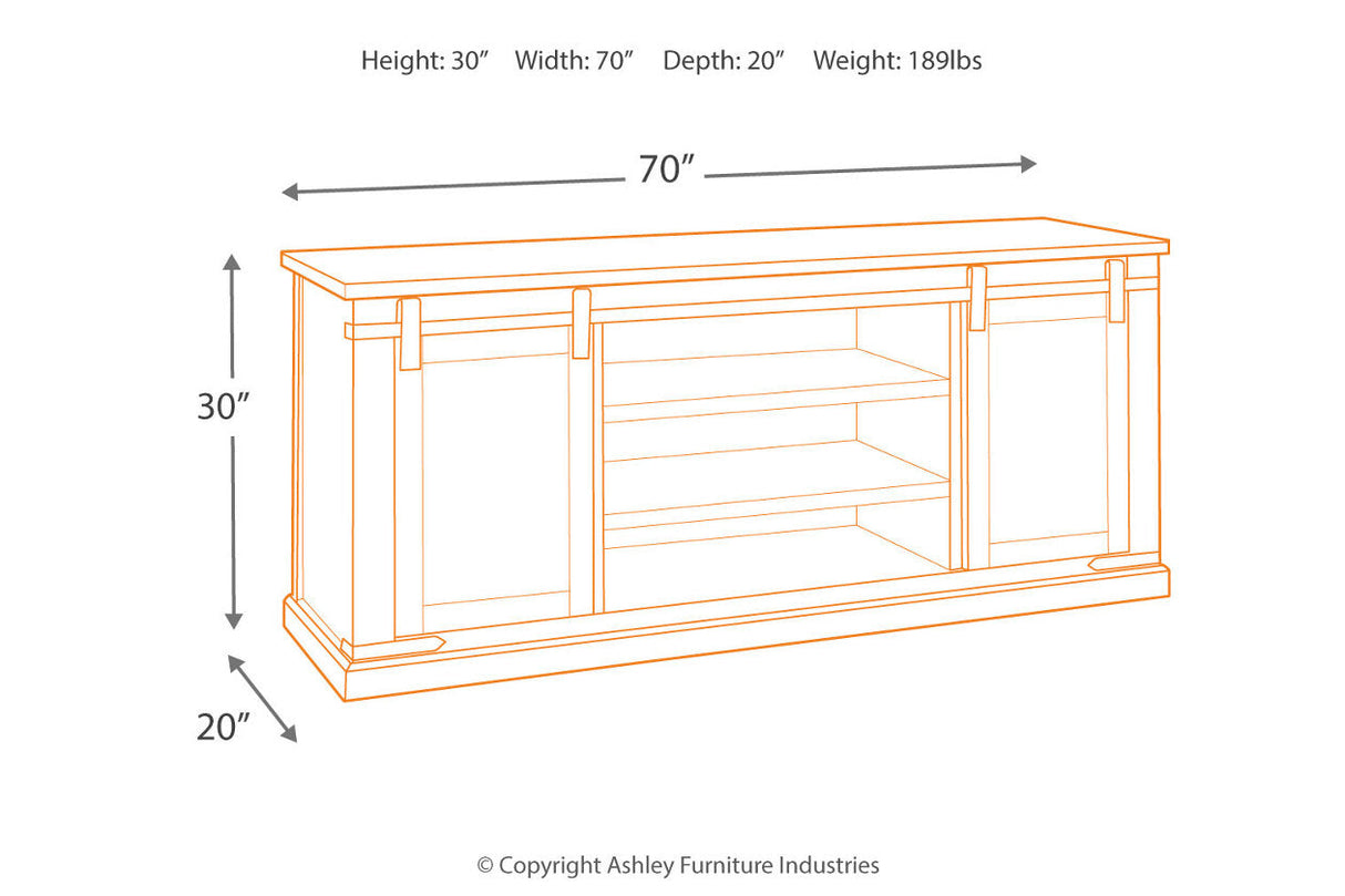 Budmore Rustic Brown 70" TV Stand