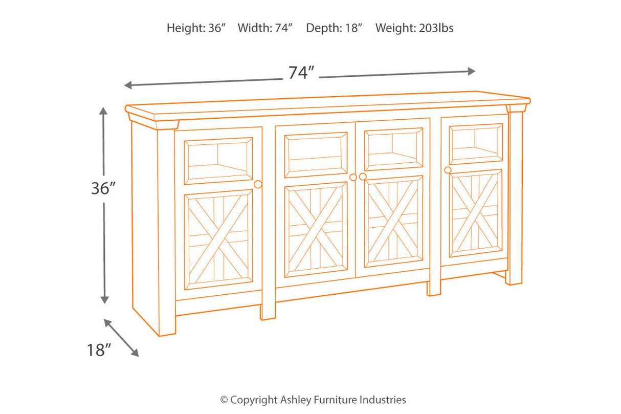 Bolanburg Two-tone 74" TV Stand