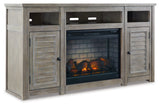 Moreshire Bisque 72" TV Stand with Electric Fireplace