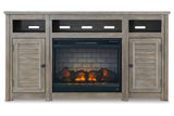 Moreshire Bisque 72" TV Stand with Electric Fireplace