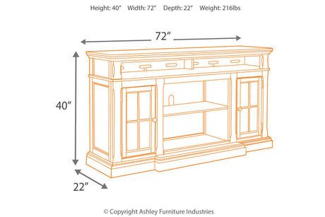 Roddinton Dark Brown 72" TV Stand