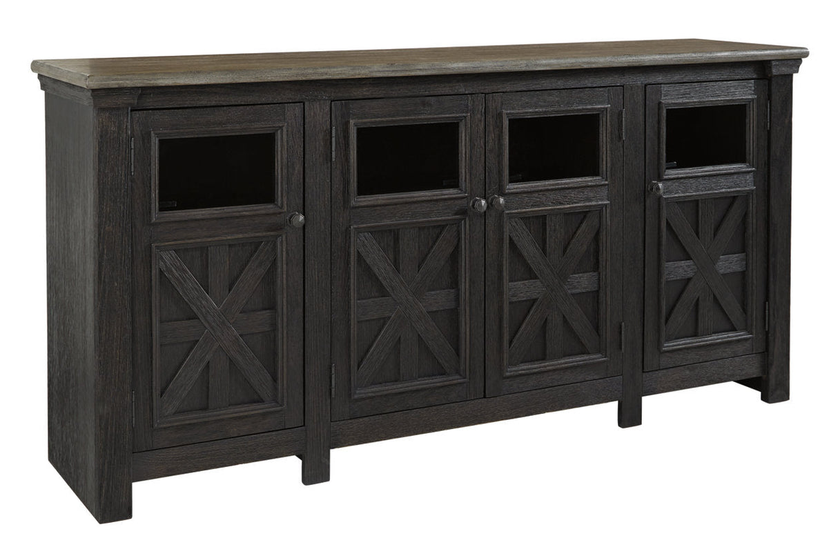 Tyler Creek Black/Gray 74" TV Stand