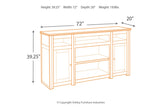 Harpan Reddish Brown 72" TV Stand