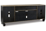 Foyland Black/Brown 83" TV Stand