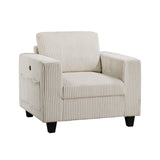 Walterboro Beige Chair with Storage Pouches by Homelegance at Eve Furniture