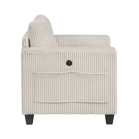 Walterboro Beige Chair with Storage Pouches by Homelegance at Eve Furniture