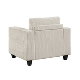 Walterboro Beige Chair with Storage Pouches by Homelegance at Eve Furniture